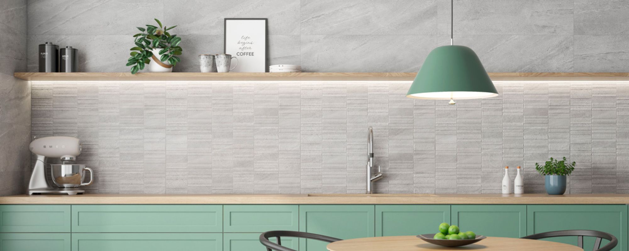 Stone Effect Kitchen Wall Tiles