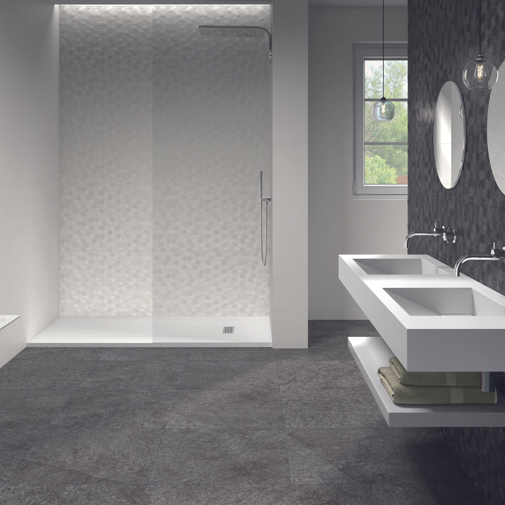 Basatia Hexagon Perla 29x89cm Rectified Bathroom