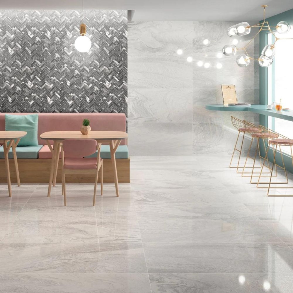 Decovo White Marble Porcelain Tile 60 x 120cm