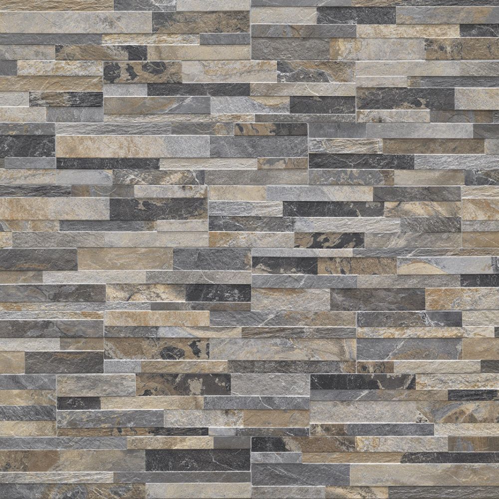 Kube Multicolor Stone Effect Mosaic Tile 15 x 61cm Wall Swatch