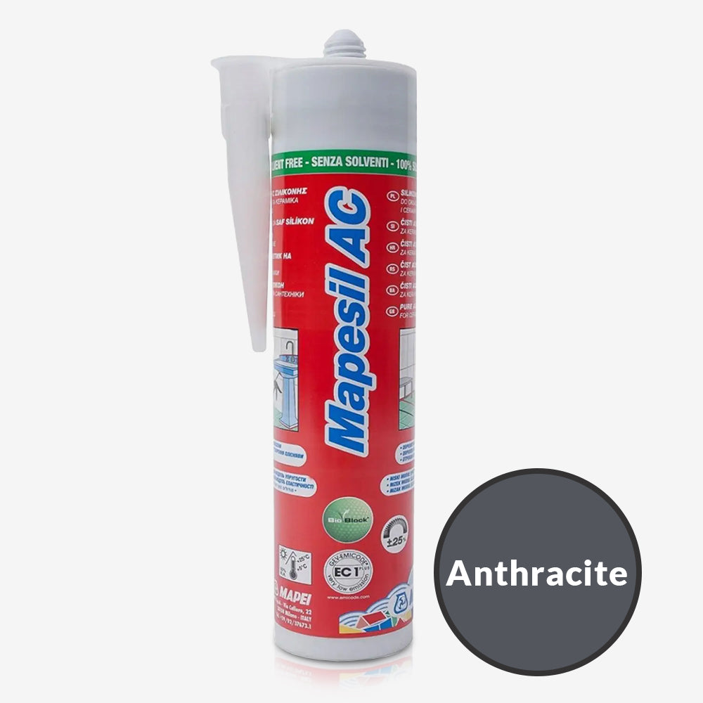 Mapesil Ac Silicone 310ml - Anthracite | ROCCIA Outlet