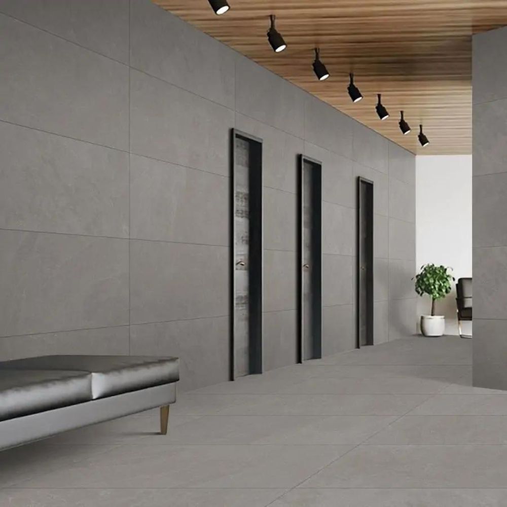 Mood Smoke 60 x 120cm GT Stone Effect Tile Hallway