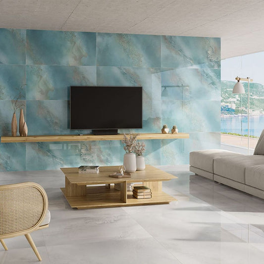 Pool Aqua 60 x 120cm Polished Porcelain Tile Living Room