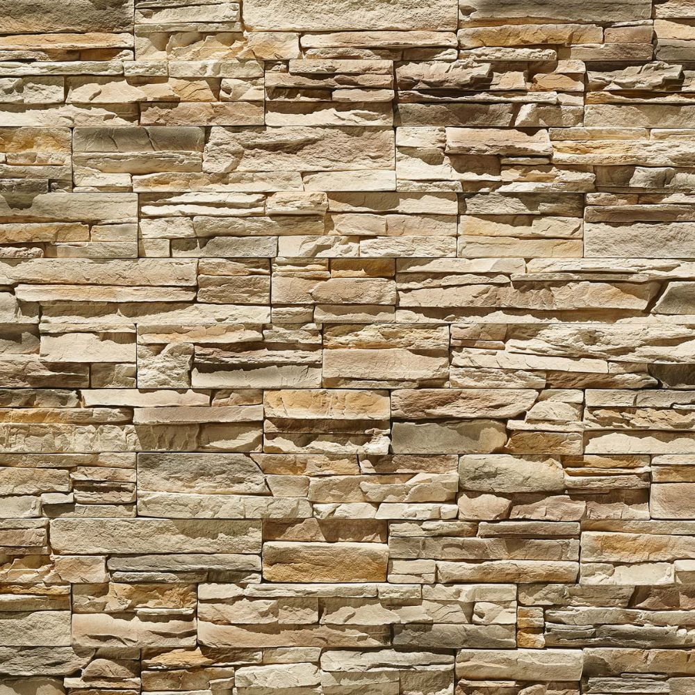 Sierra SN07 Beige Stone Wall Cladding Tiled Swatch