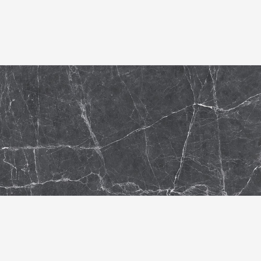 Trazio NEro Lappatio 60 x 120cm Porcelain Marble Effect Porcelain TIle 60 x 120cm - CLEARANCE - Swatch