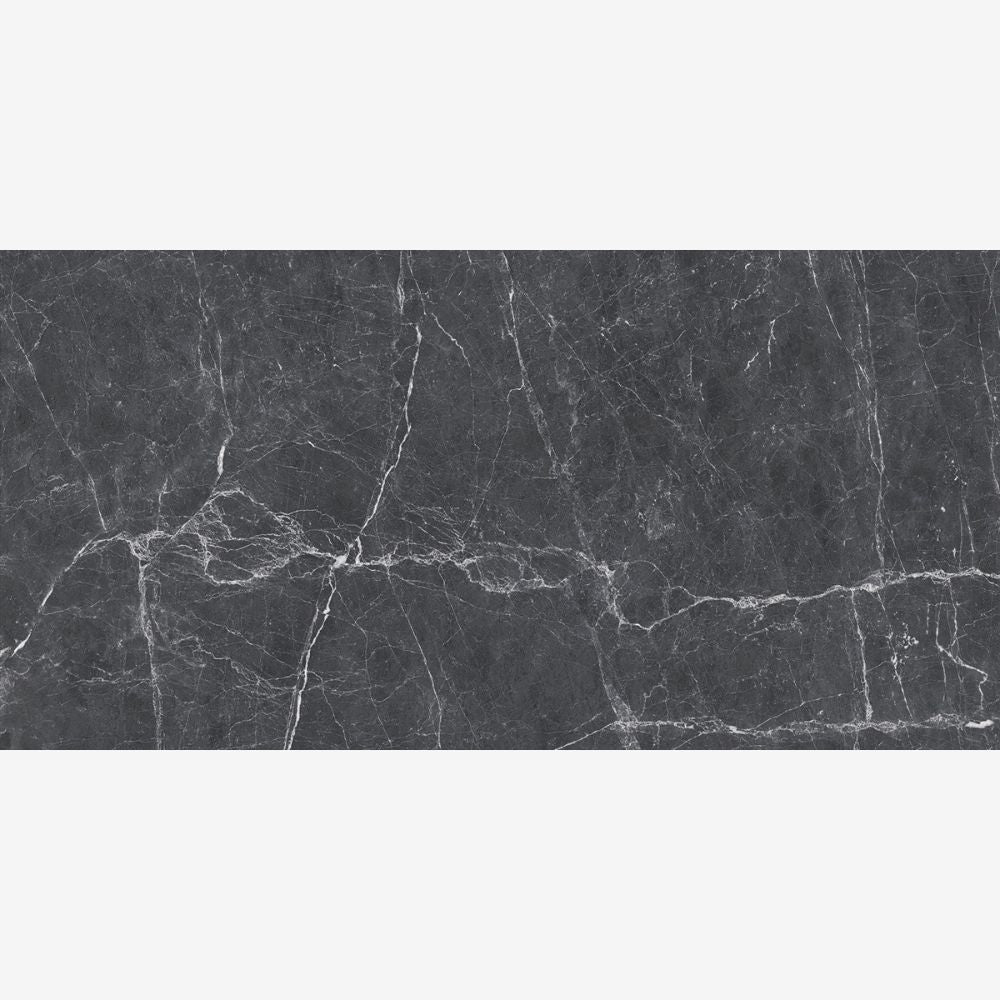 Trazio NEro Lappatio 60 x 120cm Porcelain Marble Effect Porcelain TIle 60 x 120cm - CLEARANCE - Swatch