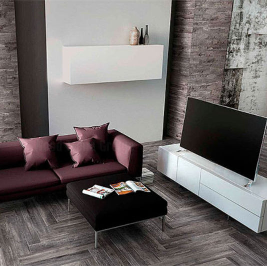 Trend Greige 10 x 60cm wood effect tile living room