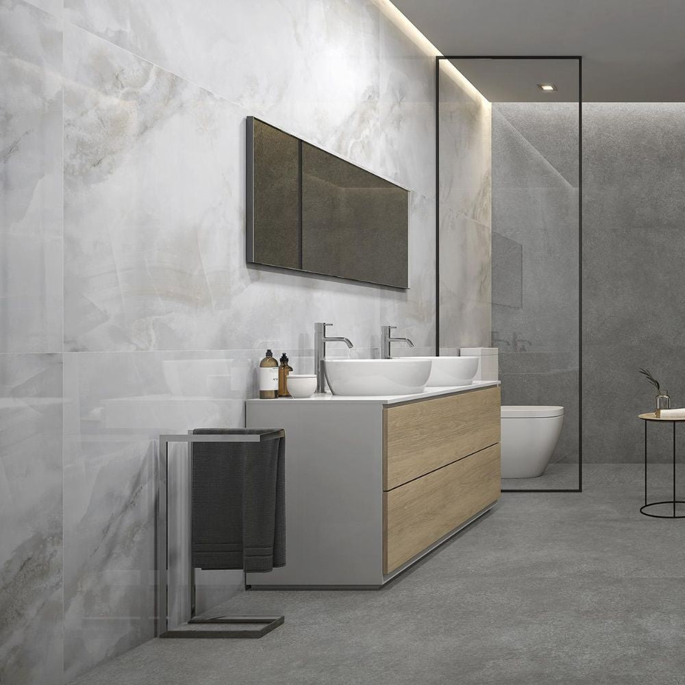 Sardinio White 90 x 90cm leviglass Bathroom