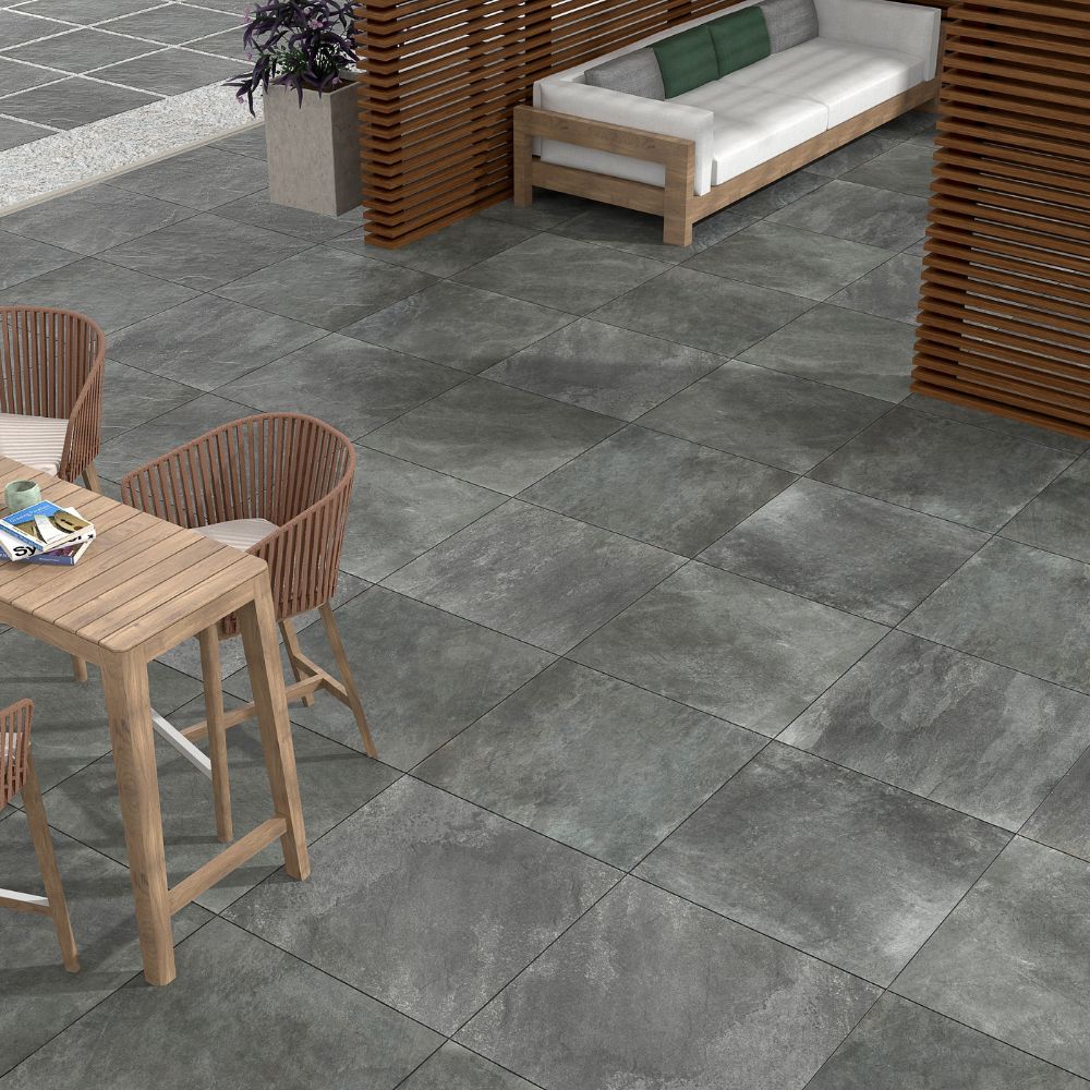 Ash Stone 20mm Outdoor Porcelain Tile 76 x 76cm - ROCCIA Outlet