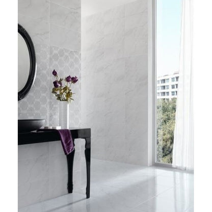 Calacata White Ceramic Marble Effect Indoor Wall Tile 30 x 60cm - ROCCIA Outlet