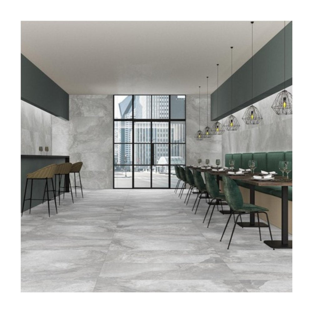 Helsinki Thunder Porcelain Stone Effect Grey Indoor Wall & Floor Tile - ROCCIA Outlet